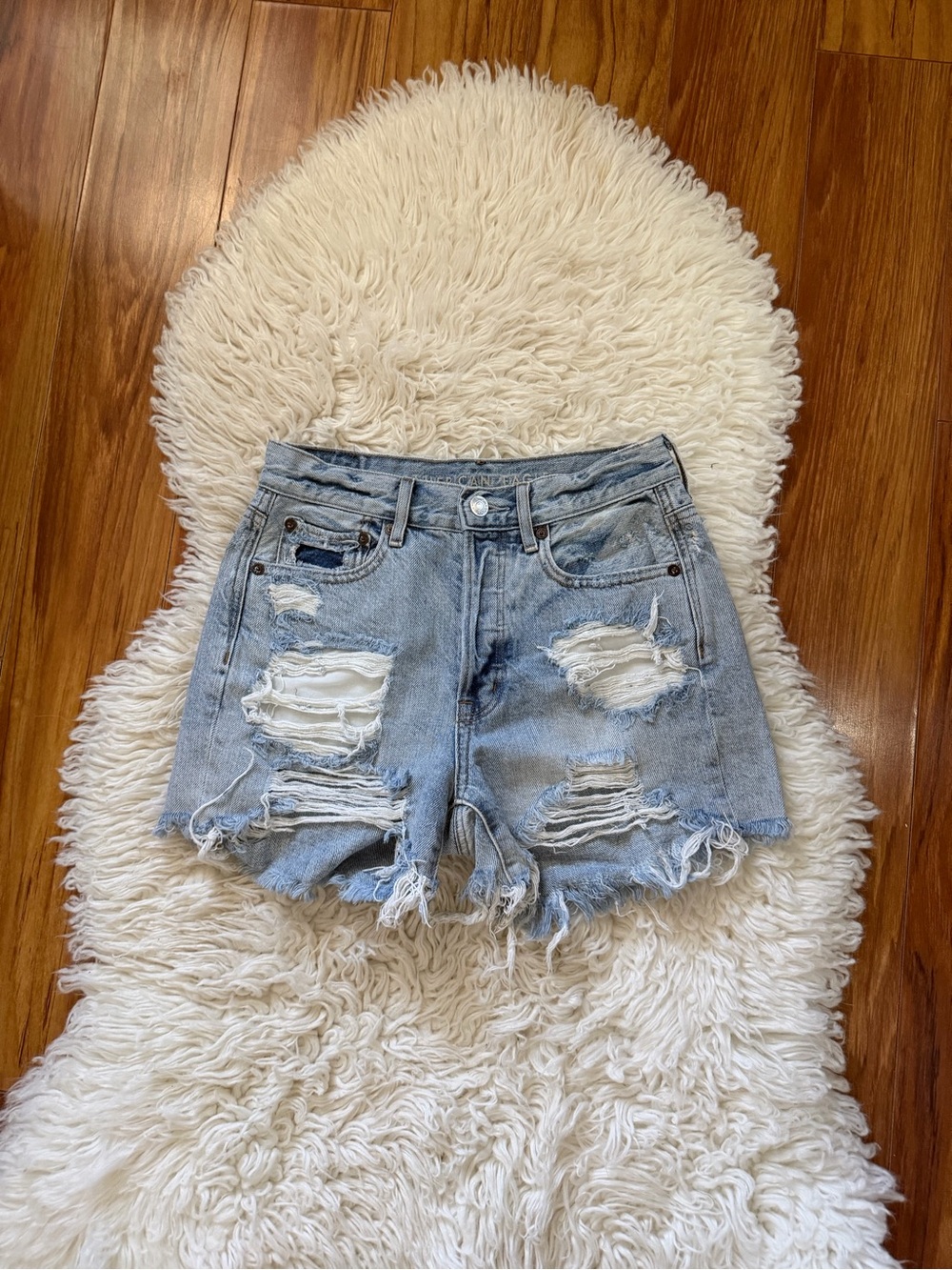 American Eagle Outfitters 90s Boyfriend Distressed Denim Cutoff Shorts